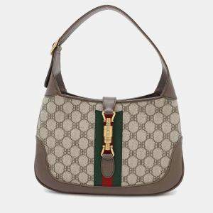 Balenciaga x Gucci Collaboration Beige/Brown Pvd Leather Small Jackie1961 The Hacker Project Bag