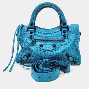 Balenciaga Blue Leather Le City Mini Bag