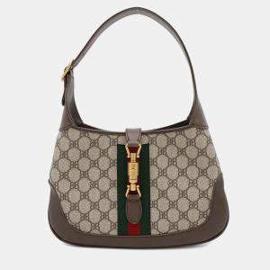 Balenciaga Gucci Collaboration The Hacker Project Jackie1961 Small Brown/Beige Pvc Coated Canvas Leather
