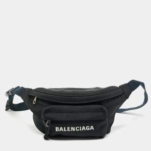 Pre Owned Balenciaga Black Nylon Explorer Belt Bag