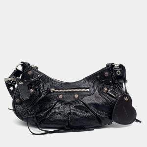 Pre Owned Balenciaga Black Leather Le Cargo Bag Small