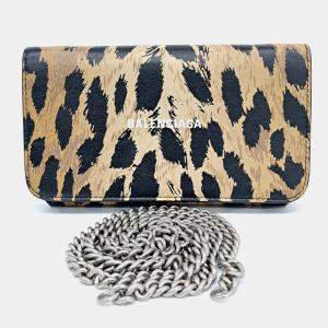 Pre Owned Balenciaga Multicolor Leather Phone Holder Chain Mini Crossbody Bag