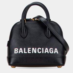 Pre Owned Balenciaga Black XXS Calfskin Ville Top Handle Bag