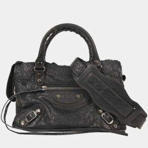 Pre Owned Balenciaga Gray Classic Mini City 2way Handbag