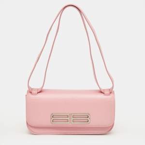 Pre Owned Balenciaga Pink Leather Small Gossip Shoulder Bag