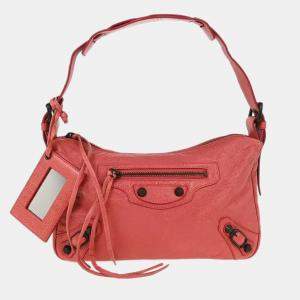 Pre Owned Balenciaga Pink Leather The Getaway Handbag