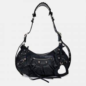 Pre Owned Balenciaga Black Leather Le Cargo Bag Small