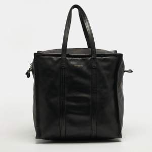 مملوكة مسبقًا Balenciaga Bazar Medium Black Leather Tote
