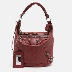 مملوكة مسبقًا Balenciaga Light Pink Leather GSH Day Hobo