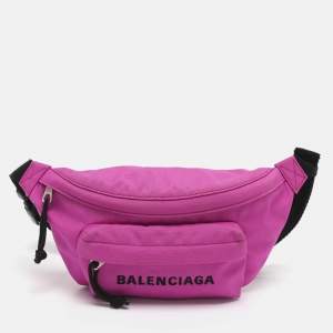 Pre Owned Balenciaga Explorer Pink Nylon Belt Bag