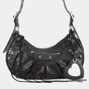 Pre Owned حقيبة كتف صغيرة بالنسياجا لوكا جول جلد أسود