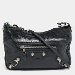 مملوكة مسبقًا Balenciaga Classic Hip Black Leather Crossbody Bag