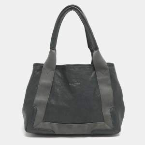 Pre Owned Balenciaga Cabas Small Grey Leather Tote