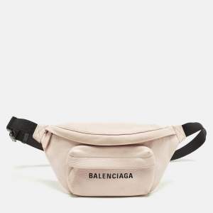 Pre Owned Balenciaga Everyday Pink/Black Leather Belt Bag