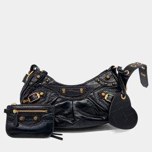 مملوكة مسبقًا Balenciaga Black Leather Le Cargo Bag XS