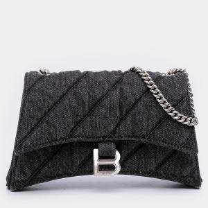 Pre Owned Balenciaga XS Denim Crush Chain Crossbody