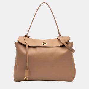 مملوكة مسبقًا Balenciaga Brown Large Smooth Calfskin Rodeo Satchel