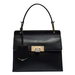 Pre Owned Balenciaga Black Leather Le Dix Cartable Top Handle Bag
