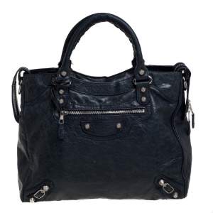 مملوكة مسبقًا Balenciaga Dark Knight Leather RH Velo Bag