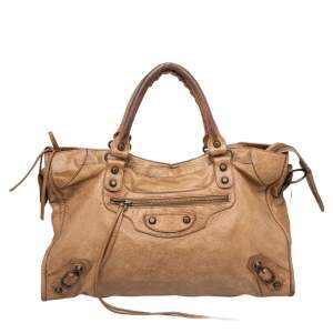 Pre Owned Balenciaga Caramel Chevre Leather BH City Bag 