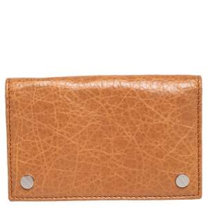 مملوكة مسبقًا Balenciaga Cumin Leather Screw Bifold Card Holder