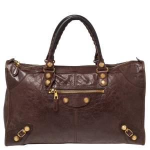 مملوكة مسبقًا Balenciaga Cigar Fonce Leather GGH Work Tote