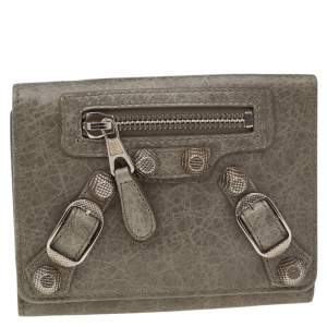 Balenciaga Grey Leather Card Case