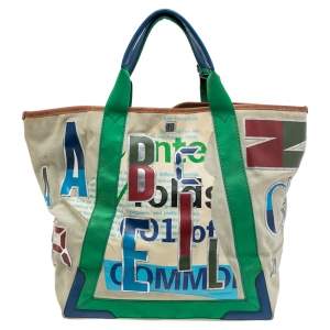 Pre Owned حقيبة يد شوبر بالنسياغا الفابيت حافة جلد وسويدي متعدد الألوان 