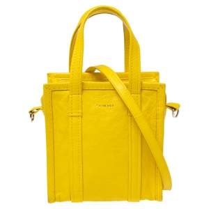 Pre Owned حقيبة يد توتس بالنسياغا اكس اكس اس بازار جلد أصفر