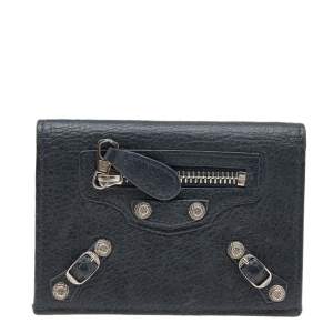 مملوكة مسبقًا Balenciaga Anthracite Leather City Bifold Wallet