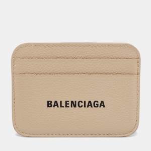 مملوكة مسبقًا Balenciaga Beige Leather Everyday Card Holder 