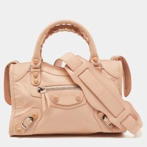 Pre Owned Balenciaga Vieux Leather Mini City Tote