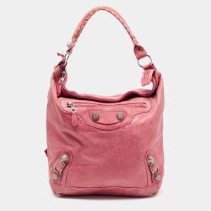 Balenciaga Light Pink Leather GSH Day Hobo