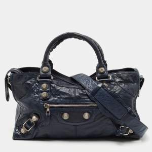 Balenciaga Blue Leather GGH Part Time Bag