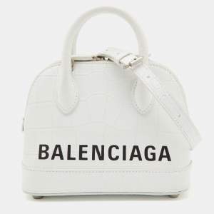 Balenciaga White Leather XXS Ville Satchel