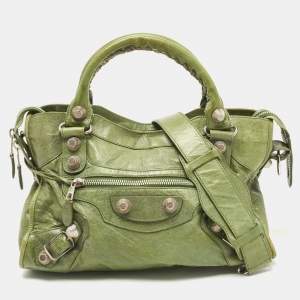Balenciaga Olive Green Leather GSH Classic City Bag