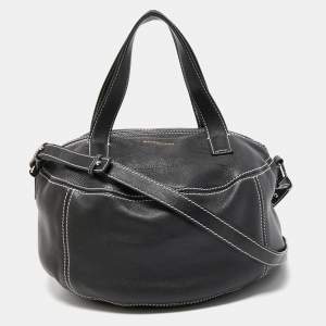 Balenciaga Black Leather Round Air Hobo