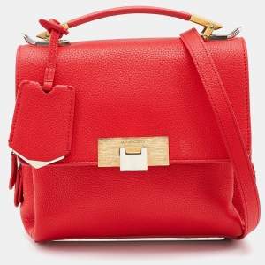 Pre Owned Balenciaga Rose Corail Leather Mini Le Dix Cartable Top Handle Bag