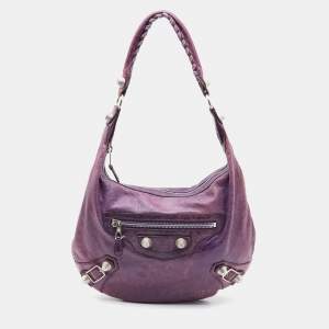 Balenciaga Raisin Chevre Leather GSH Hobo