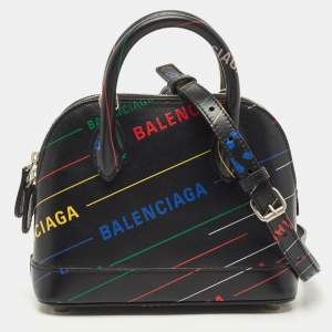Balenciaga Black/Multicolor Leather XXS Ville Satchel
