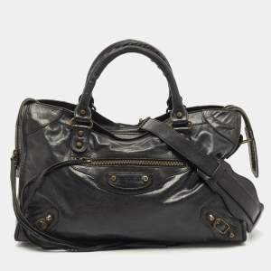 مملوكة مسبقًا Balenciaga Black Leather RH Classic City Bag