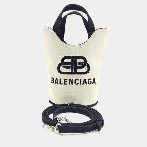 Balenciaga Ivory/Black Wave XS Shoulder Bag