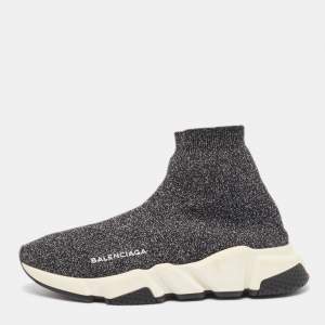 Balenciaga Two Town Knit Fabric Speed Trainer Sneakers Size 38