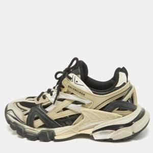 Balenciaga Multicolor Faux Leather and Mesh Track 2 Sneakers Size 38