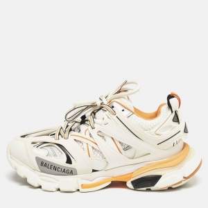 Balenciaga Multicolor Faux Leather and Rubber Track Low Top Sneakers Size 38
