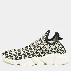 Balenciaga Blue/Black Woven Fabric Speed Slip On Sneakers Size 40