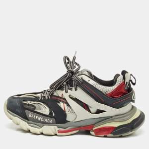 Balenciaga Multicolor Leather and Mesh Track Low Top Sneakers Size 38