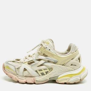 Pre Owned Balenciaga Multicolor Faux Leather and Mesh Track 2 Sneakers Size 37