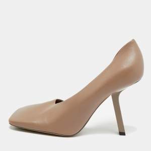 مملوكة مسبقًا Balenciaga Void Size 38.5 Brown Leather D'orsay Pumps