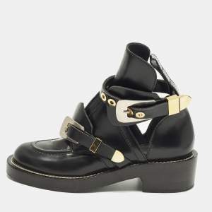 مملوكة مسبقًا Balenciaga Ceinture Size 38 Black Leather Ankle Length Boots